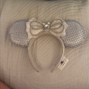 Disney Silver Rhinestone Mouse Ears Headband